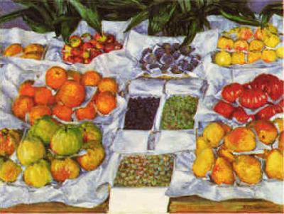 Gustave Caillebotte Fruit Displayed on a Stand